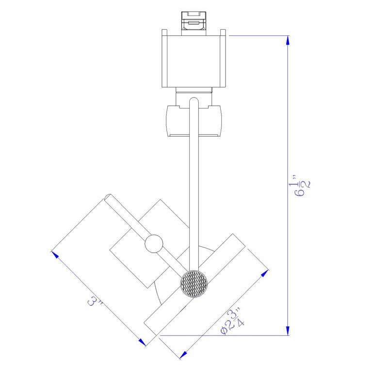 Cal Lighting 10W Integrated LED Track Head Dimmable 700 Lumens 3000K White 3 L x 2.75 W x 6.5 H, White