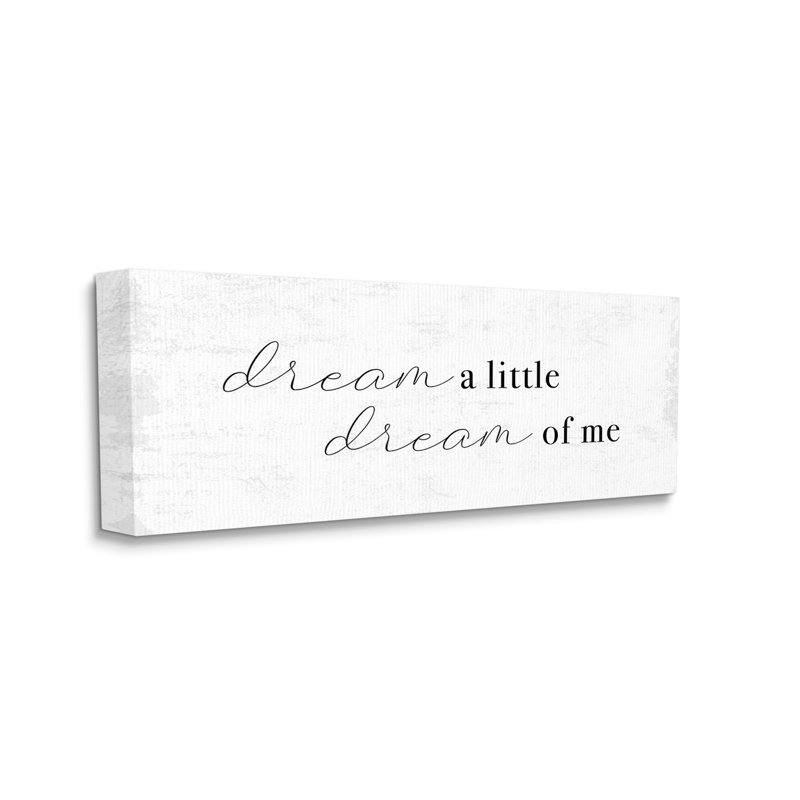 Rêve de moi, phrase romantique, charme rustique simple, Toile tendue, H 10 po x l 24 po