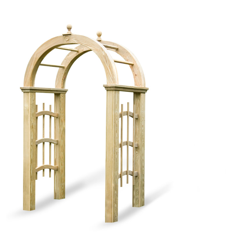 59.75'' W x 36.25'' D Wood Arbour, Unfinished