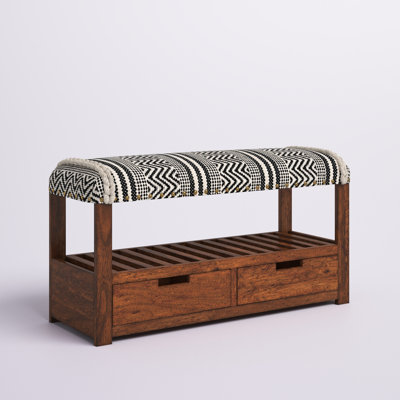 Yasmina Cotton Upholstered Storage Bench