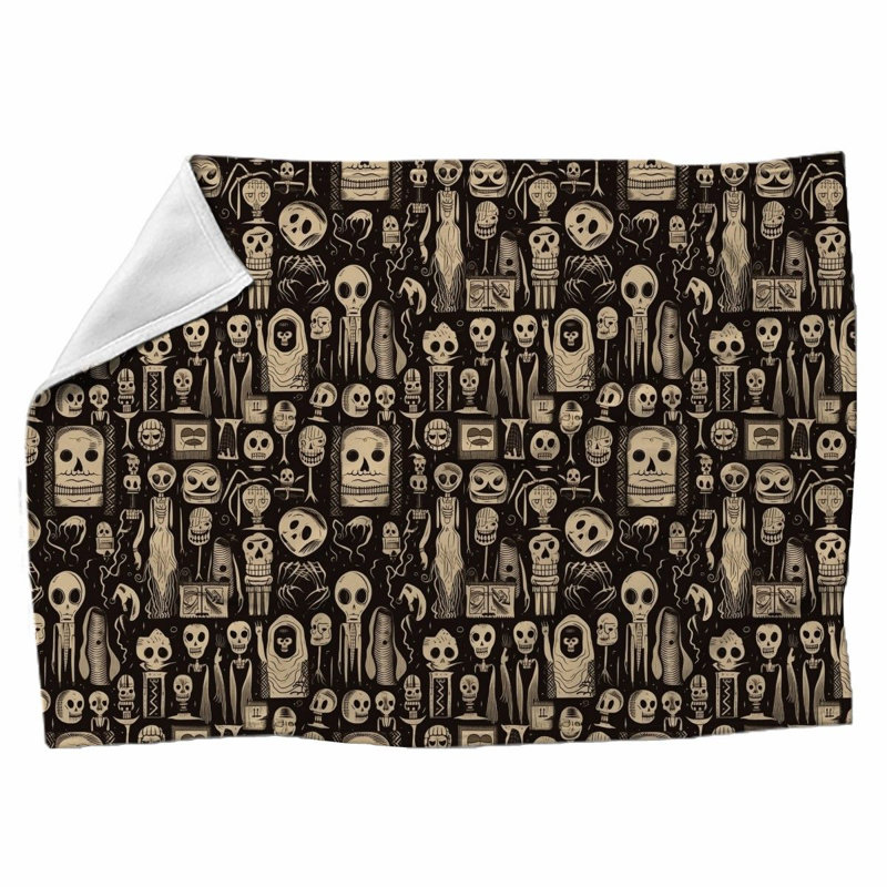 Machine Printed Throw Blanket, 51" W x 60" L