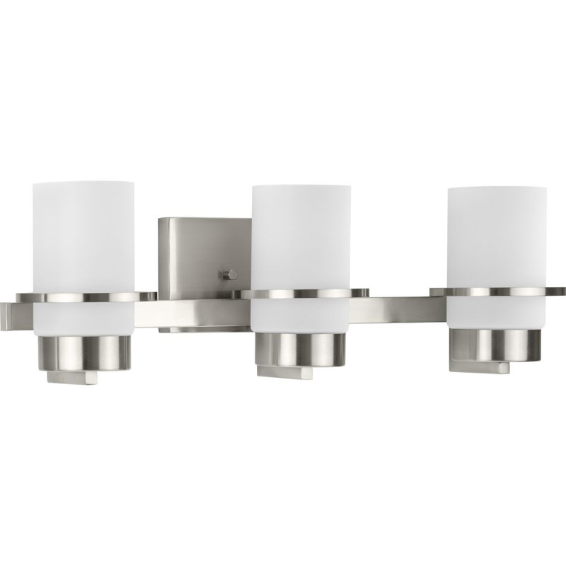 3 - Light Dimmable Vanity Light, Brushed Nickel