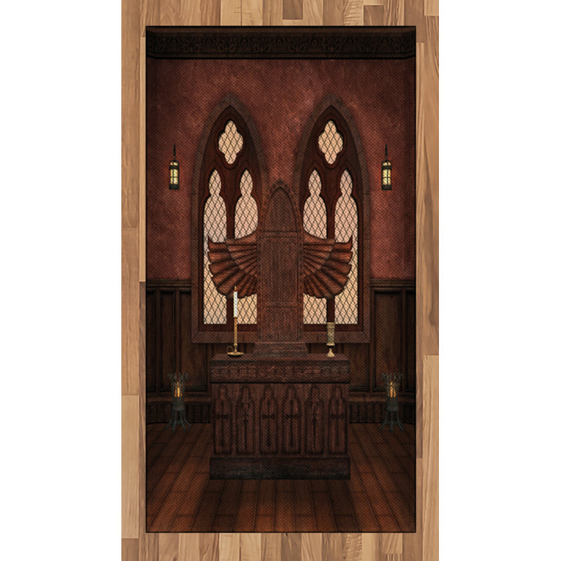 Tapis décoratif à longs fils en fibre de poly haute densité Gothic, Rectangle 2 pi 7 po x 5 pi