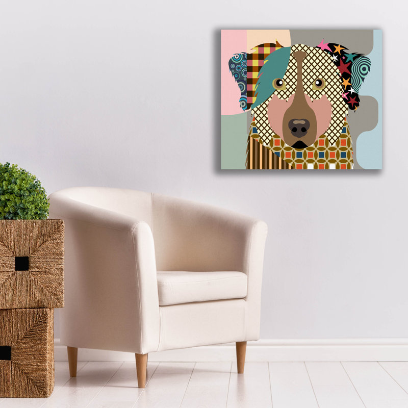 «Berger australien» par Lanre Adefioyue, H 26 po x l 30 po x P 1,5 po