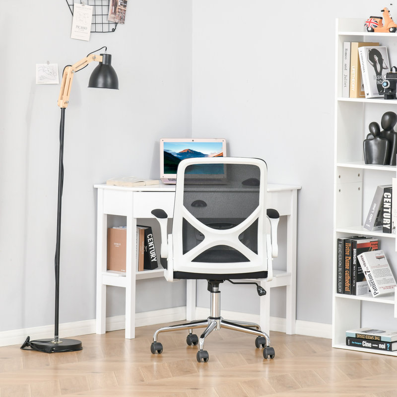 Bureau en coin réversible Asghar, Blanc