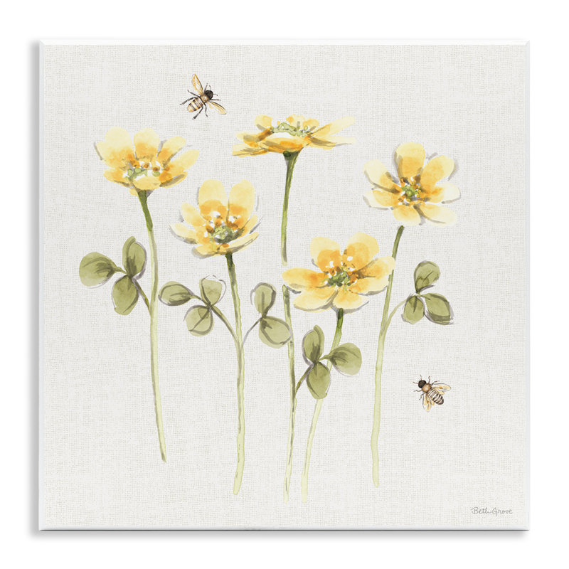 Plaque murale Sweet Sweet Honey Flowers, design par Beth Grove