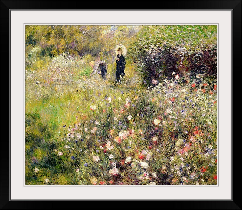 « summer landscape » par pierre-auguste renoir, reproduction d’art, H 27 po x l 32 po x P 1 po, Cadre noir