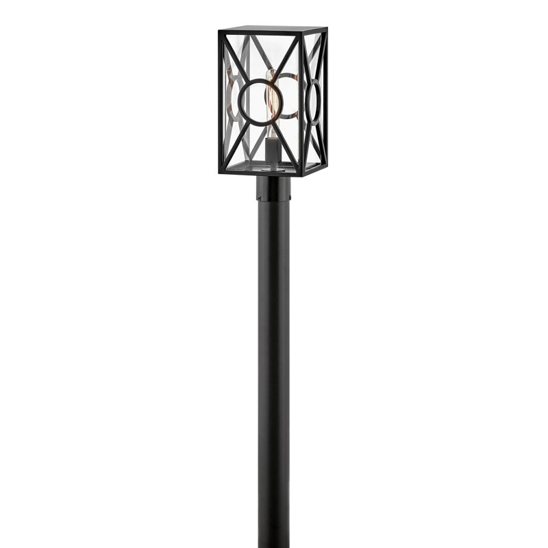 Tête de lanterne câblée à 1 lumière H 15,5 po Brixton, Noir