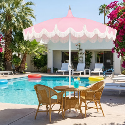 Parasol de pagode de marché en aluminium 7,5 pi avec sac de transport