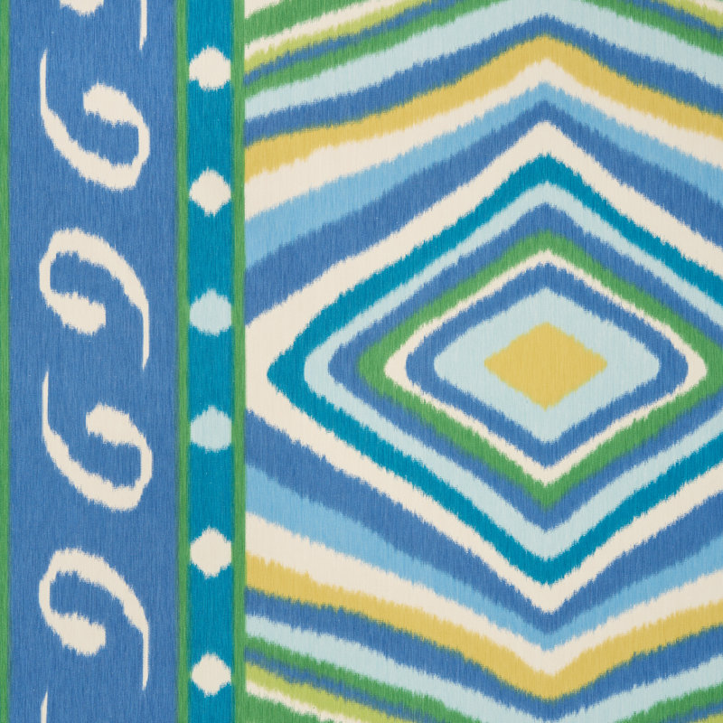 Tissu ikat Schumacher x Johnson Hartig Terence, Paon