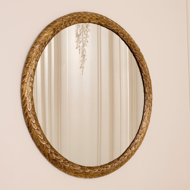 Mirror Soave Antique Brass Finish