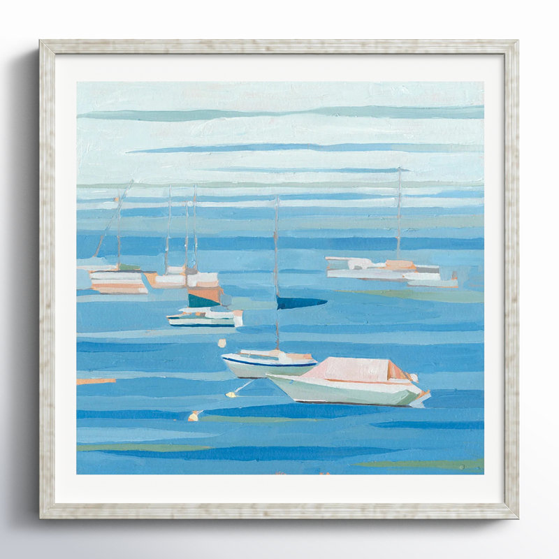 Summer Regatta I by Emma Scarvey, 48"H x 32"W, Pattern Silver