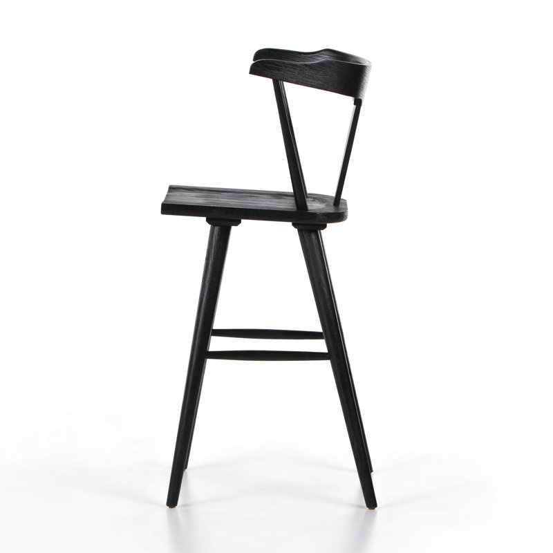 Garth Ripley Counter & Bar Stool, Bar Stool (29" Seat Height), Black Oak