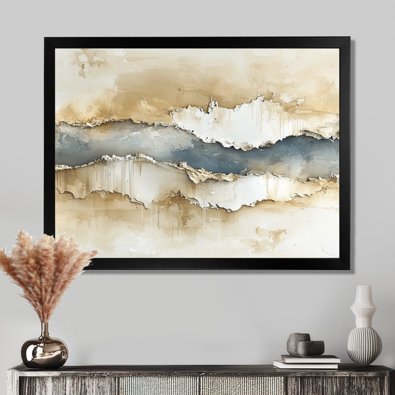 Weigle - Abstract Wall Art, Noir, noir, noir, noir, H 12 po x l 20 po, Cadre de photo unique
