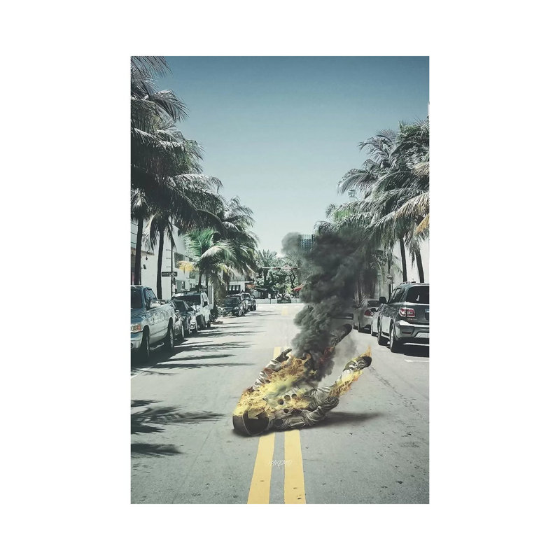 Fallen 1 Piece Wall Art on Canvas, 30.48 cm H x 45.72 cm W, Wrapped Canvas