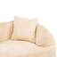 Beige incurvé avec un design compressé, peau douce - chenille, siège moyen, mousse et ressort, s'adapte à de nombreux décors de maison à 4 sièges, divers environnements