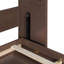 Lit escamotable simple avec armoire supérieure, lit pliable peu encombrant avec lumière et USB, espresso
