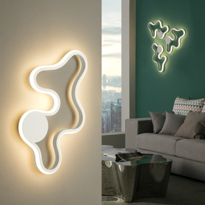 Navas Chrome and Plastic Flush Mounted Sconce