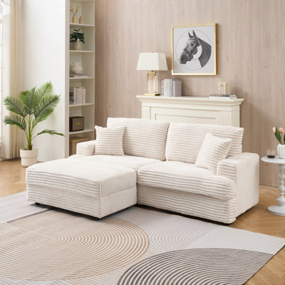 Canapé modulaire Aura avec rangement caché, coussin à ressorts indépendant et mousse viscoélastique