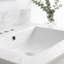 Meuble-lavabo simple 24 po avec lavabo en céramique, tablette ouverte, 2 tiroirs 24 po-129892697