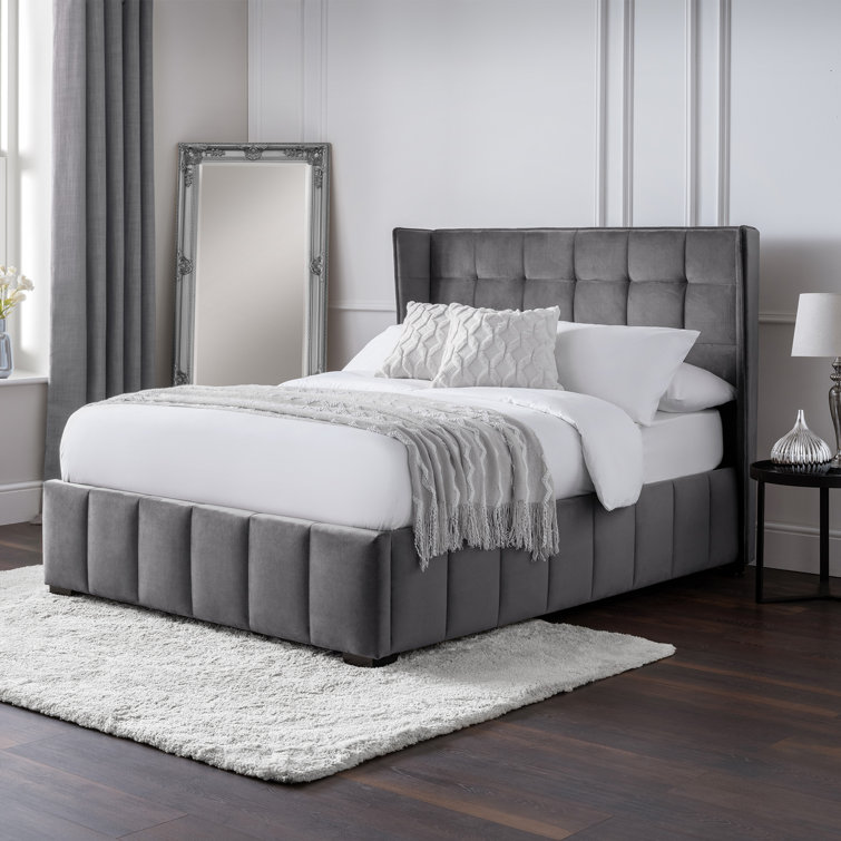 Mareike Upholstered Panel Bed with Mattress