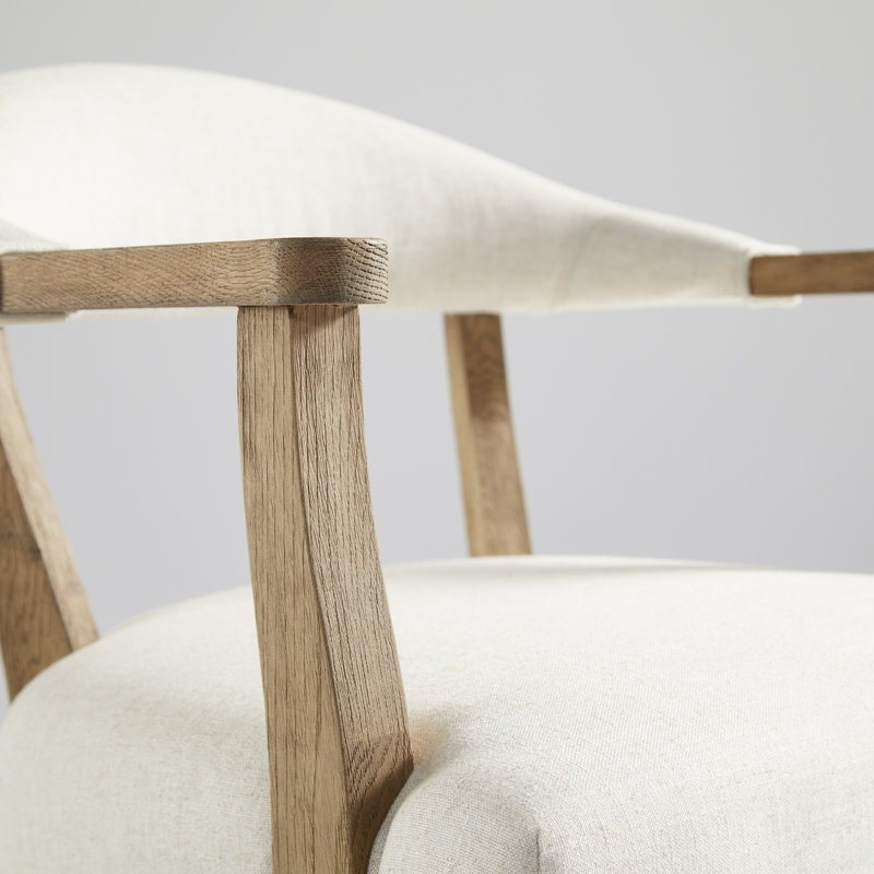 Prater Upholstered Stool with Solid Wood Frame