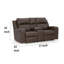 Causeuse inclinable Livie, console, similicuir 77 po-110979851