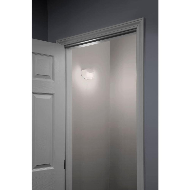 White Acrylic LED Motion Sensor Flush Mount Light
