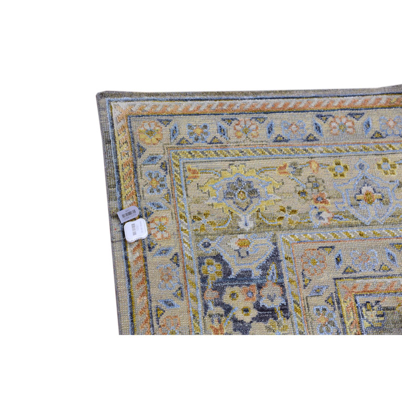 Abstract Area Rug in Beige, Rectangle 8' x 10'