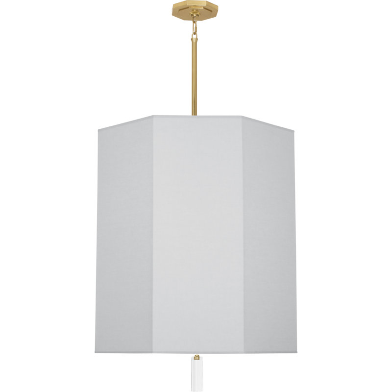 Kate 6 - Light Chandelier, Modern Brass, Pearl Gray