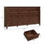 Commode de rangement 9 tiroirs 63 po avec poignées en laiton-1622179855