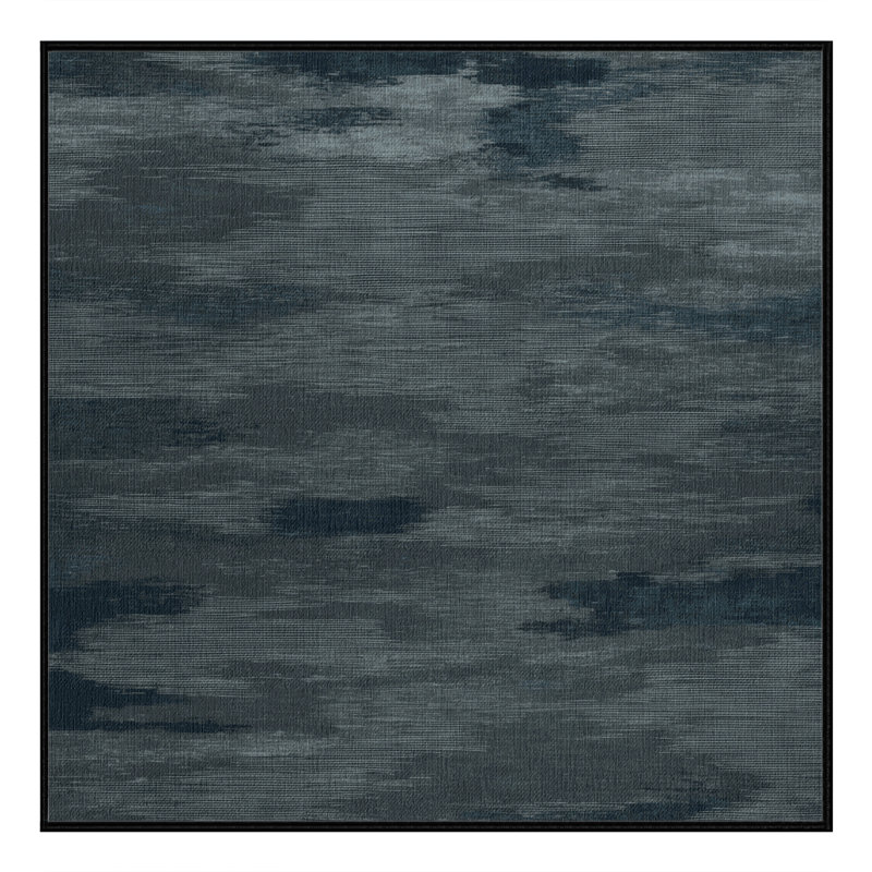 Tapis noir lavable à la machine, Carré 4 pi