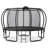 12FT Trampoline For Kids With Upgraded Arcpole And Composite Toploop For Safety Enclosure, Plus Basketball Board And 10 Ground Stakes