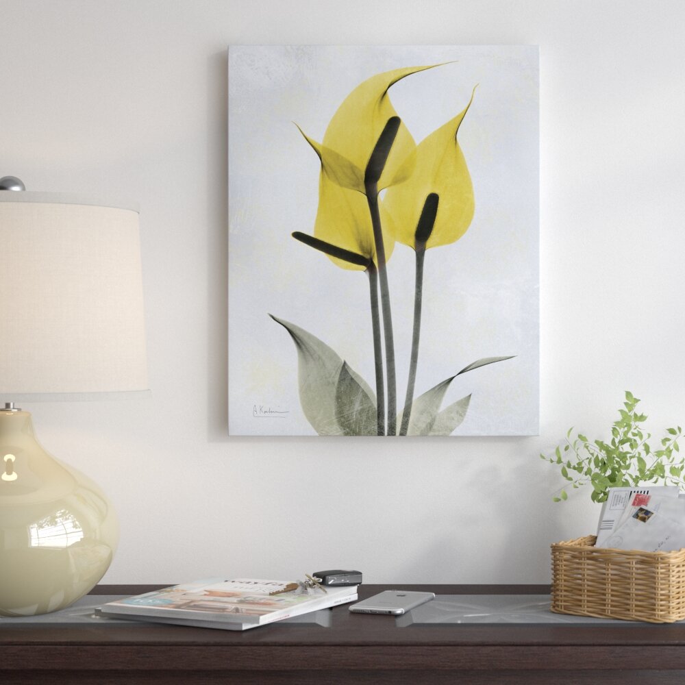 Winston Porter Golden Flower I On Canvas Print & Reviews | Wayfair