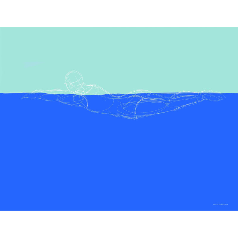 Comment nager 1 - Impression sur toile tendue, H 12 po x l 16 po