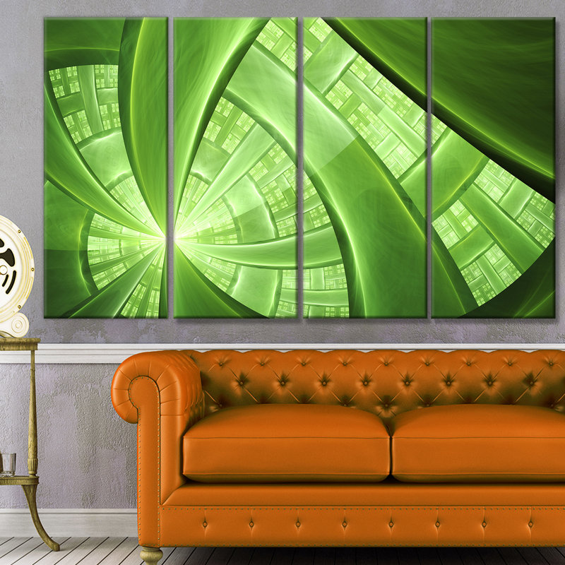« green fractal de plantes exotiques », impression à multiples images sur toile