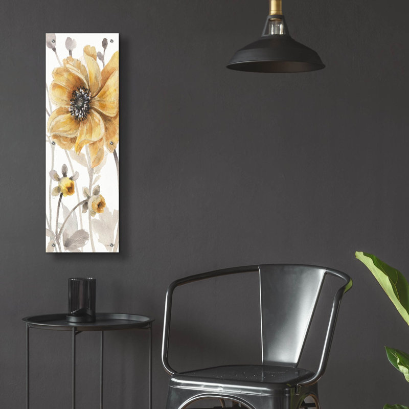 «Fields of Gold V» par Lisa Audit, art mural en verre acrylique, H 36 po x l 12 po
