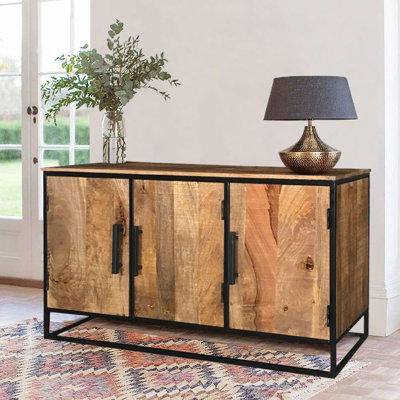 Shaner 135cm Sideboard - Industrial Sawn Finish