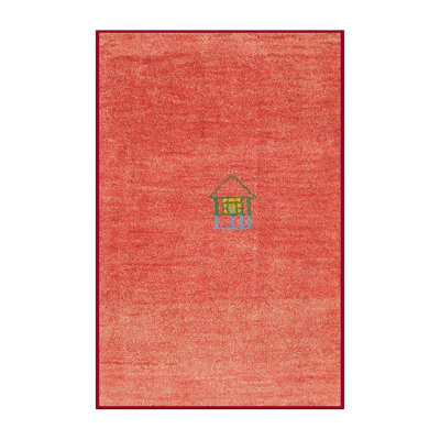 Tapis contemporain corail