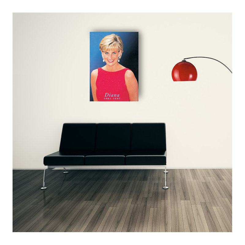Lady D - No Frame Rectangle Memorabilia on Wood