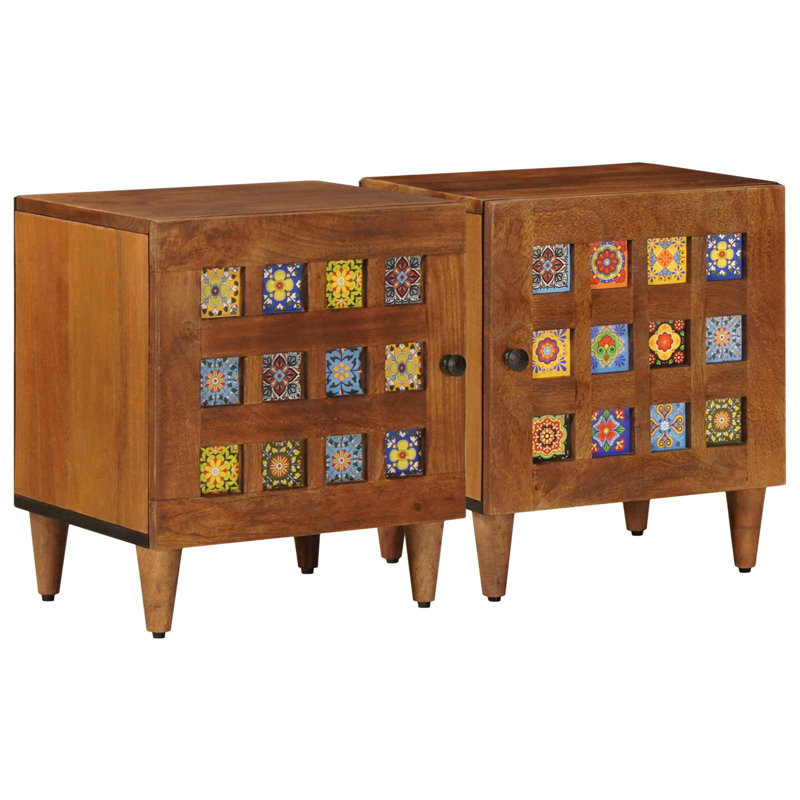 40cm W Solid Wood Bedside Table