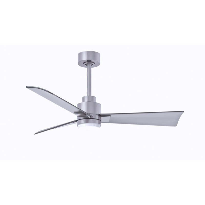 Ventilateur de plafond Alessandra, Nickel brossé, Nickel brossé, 42"