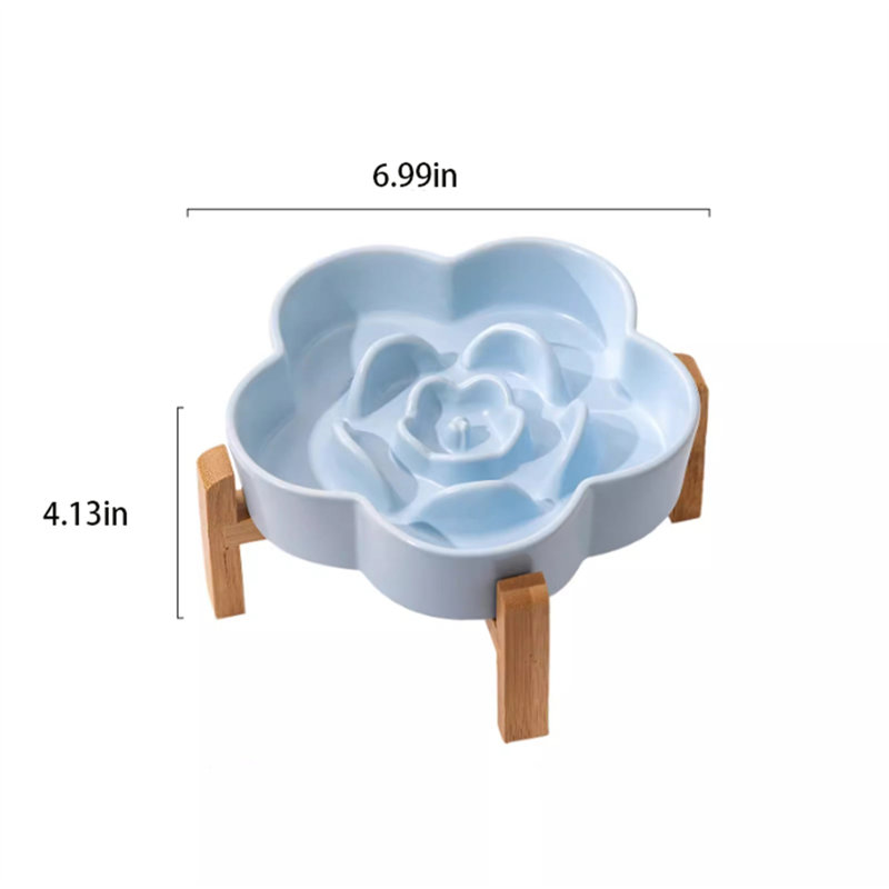 Bol pour animal à alimentation lente, Bleu