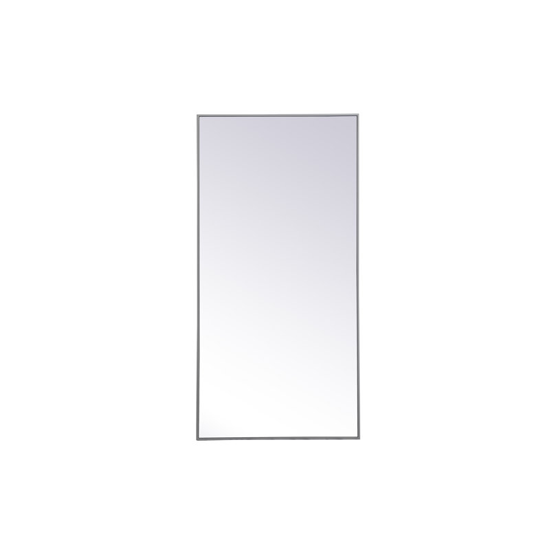 Miroir mural Sabine, 60 po x 30 po, gris