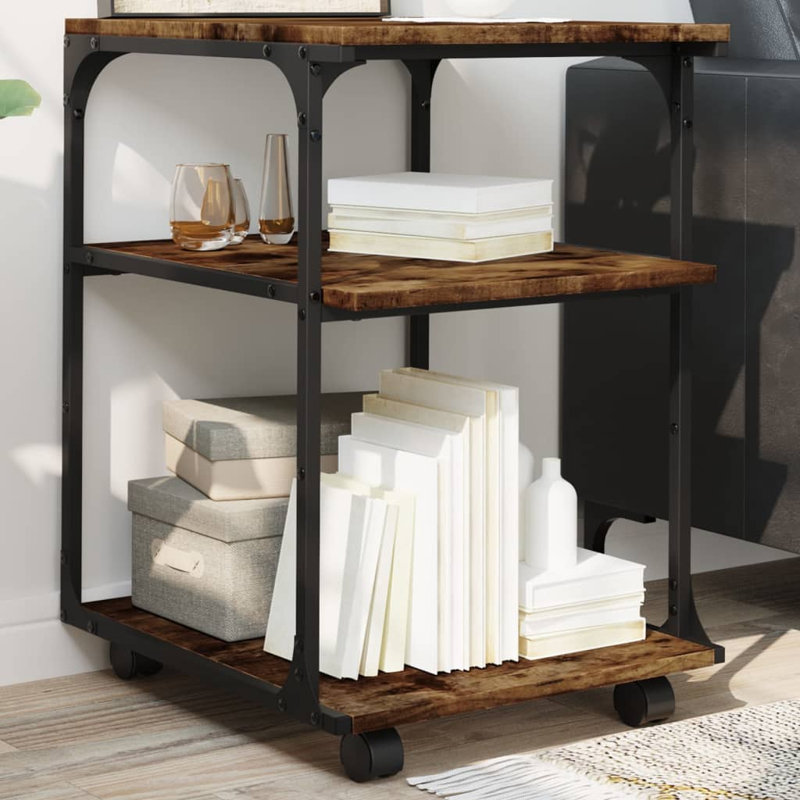 64cm H x 43cm W Printer Stand, Smoked Oak