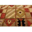 Tapis brun clair / rouge en laine noué à la main 3 pi x 5 pi 2 po Abramowitz