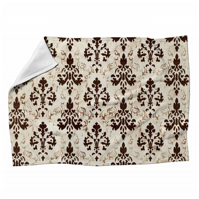 Floral Art Machine Printed Throw Blanket, Throw