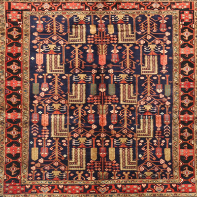 Tapis rouge/vert traditionnel Maquoit