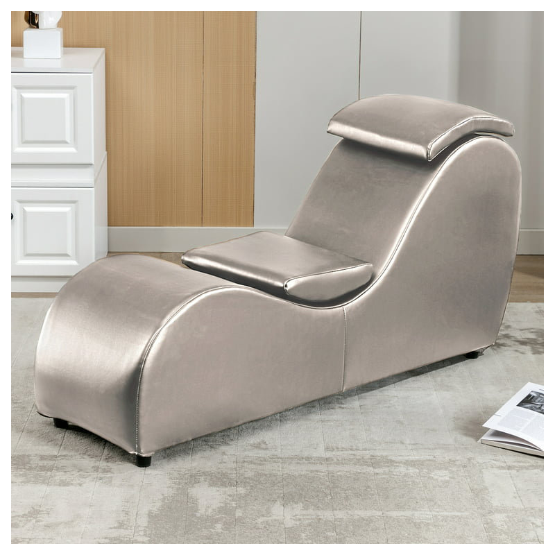 Méridienne Vegan, Similicuir gris foncé