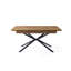Modern Extendable Dining Table, Brown, 63.0 x 31.1 x 30.9 inches (Extends to 78.7 inches) | 100% Melamine Coated Particle Board, 0.7 inches Thick | Static Dyed Iron Legs, Perfect for Industrial & Contemporary Homes